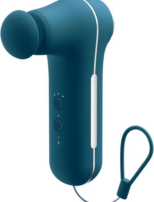 Portable Massage Gun for Muscle Recovery, Variable Intensity Mini Body & Facial Massager for Active Adults with 3 Speeds, 3 Attachments, Quiet Cordless Design
