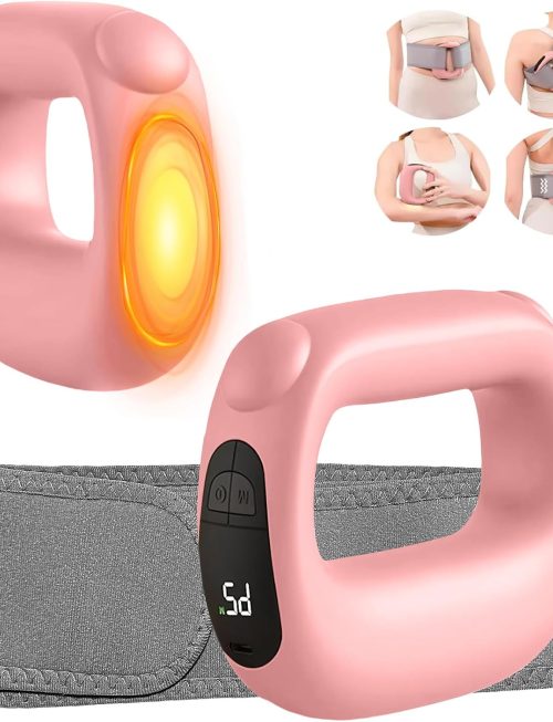 Deep Tissue Percussion Muscle Massage Gun: with Heat, Adjustable Intensity and Speed, Super Quiet, USB-C Rechargeable, Portable, Pain Relief for Athletes and Everyone, Ideal Gift(Pink)